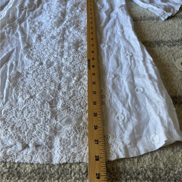 Temptations White Eyelet Ruffled Tunic - Picture 16 of 16